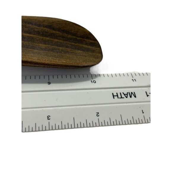 VTG Swank Stained Wood Handled Lint  Brush & Shoe Horn WEST GERMANY Brown Red - Picture 10 of 10